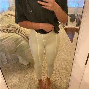 White lulu leggings